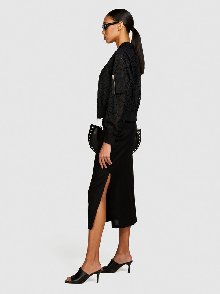 Pencil skirt - women's midi skirts - Black | Sisley image number 2
